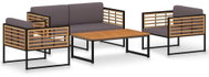 4-piece garden sofa solid acacia wood and steel 3053406 3053406 - Garden Furniture