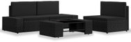 4-piece garden sofa polyrattan black 3054577 3054577 - Garden Furniture