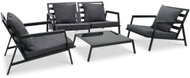 4-piece garden sofa with cushions aluminum dark gray 47818 47818 - Garden Furniture