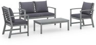 4 - piece garden sofa with solid acacia cushions - Garden Furniture