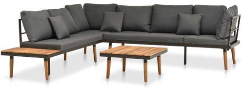 4-piece garden sofa with solid acacia cushions 46465 46465 - Garden Furniture - Main image