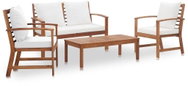 4-piece garden sofa with solid acacia cushions 47283 47283 - Garden Furniture