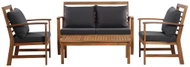 4-piece garden sofa with solid acacia cushions 43985 43985 - Garden Furniture