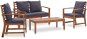 4-piece garden sofa with solid acacia cushions 47284 47284 - Garden Furniture