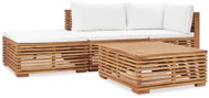 4-piece Garden Sofa with Solid Teak Cushions 3054656 3054656 - Garden Furniture