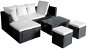 4-dielna záhradná sedacia súprava s poduškami polyratan čierna 42586 42586 - Záhradný nábytok