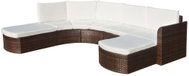 4-piece garden sofa with cushions polyrattan brown 43298 43298 - Garden Furniture