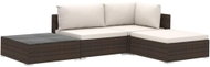 4-piece garden sofa with cushions polyratt brown 46777 46777 - Garden Furniture