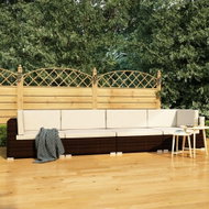 4-piece garden sofa with cushions polyratt brown 47269 47269 - Garden Furniture
