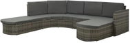 4-piece Garden Sofa with Cushions Polyrattan Grey 312176 312176 - Garden Furniture