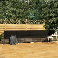 4-piece garden sofa with cushions polyrattan gray 47270 47270 - Garden Furniture