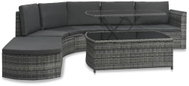 4-piece garden sofa with cushions polyrattan gray 47440 47440 - Garden Furniture
