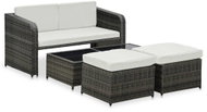 4-piece garden sofa with cushions polyratan angled 48196 48196 - Garden Furniture