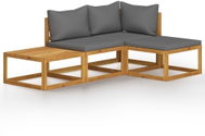 4-piece garden sofa with a massive acacia cushion 3057601 3057601 - Garden Furniture