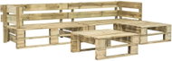 4-piece garden sofa from pallets wood green 276315 276315 - Garden Furniture