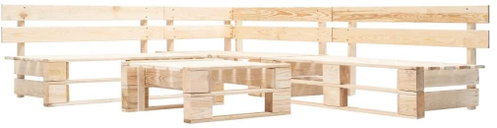4-piece garden sofa made of natural wood pallets 277486 277486 - Garden Furniture - Main image