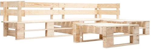 4-piece garden sofa made of natural wood pallets 277490 277490 - Garden Furniture - Main image