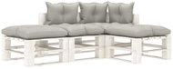 4-piece garden sofa made of pallets with taupe cushions wood 3052409 3052409 - Garden Furniture
