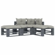 4-piece garden sofa made of pallets with taupe cushions wood 3052553 3052553 - Garden Furniture