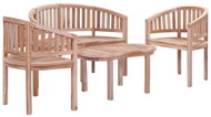 4-piece garden dining set solid teak wood 44584 44584 - Garden Furniture