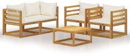 5-piece garden sofa cream cushion solid acacia 3057640 3057640 - Garden Furniture