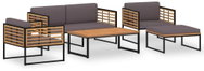 5-piece garden sofa solid acacia wood and steel 3053405 3053405 - Garden Furniture