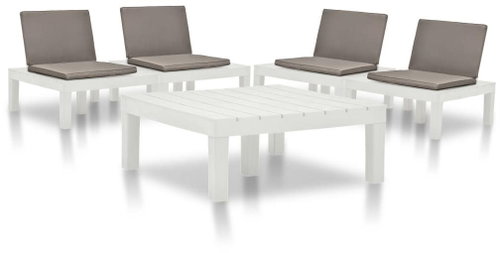 5-piece garden sofa plastic white 3054473 3054473 - Garden Furniture - Main image