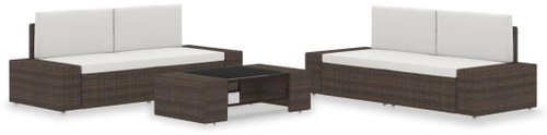 5-piece garden sofa polyrattan brown 3054587 3054587 - Garden Furniture - Main image