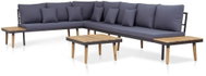 5-Piece Garden Sofa Set With Cushions Acacia Solid Brown 46483 46483 - Garden Furniture