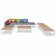 5-piece garden sofa with aluminum cushions and WPC 42870 42870 - Garden Furniture