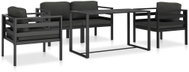 5-piece garden sofa with cushions aluminum anthracite 49236 49236 - Garden Furniture