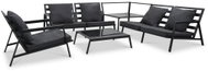 5-piece Garden Dofa with Cushions Aluminium Dark Grey 47819 47819 - Garden Furniture