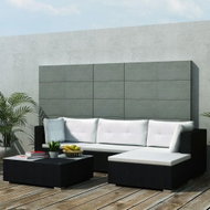 5-piece garden sofa with cushions polyratan black 41872 41872 - Garden Furniture