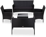 5-piece garden sofa with cushions polyratt black 45895 45895 - Garden Furniture