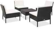 5-piece garden sofa with cushions polyratan black 48944 48944 - Garden Furniture