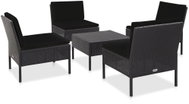 5-piece garden sofa with cushions polyratt black 48945 48945 - Garden Furniture