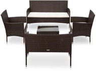 5-piece garden sofa with cushions polyratt brown 45892 45892 - Garden Furniture