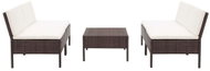5-piece garden sofa with cushions polyratt brown 48943 48943 - Garden Furniture