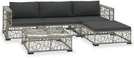 5-piece garden sofa with cushions polyrattan gray 46808 46808 - Garden Furniture