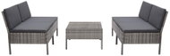 5-piece garden sofa with cushions polyrattan gray 48946 48946 - Garden Furniture
