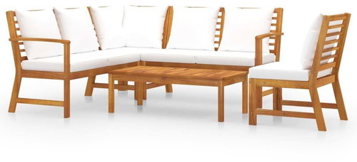 5-piece garden sofa with cushion creamy acacia 3057770 3057770 - Garden Furniture - Main image