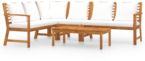 5-piece garden sofa with cushion creamy acacia 3057773 3057773 - Garden Furniture - Main image