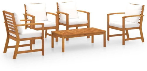 5-piece garden sofa with solid acacia cushion 3057790 3057790 - Garden Furniture - Main image
