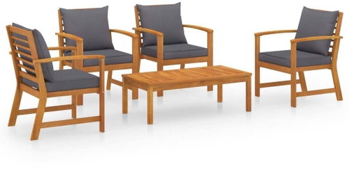 5-piece garden sofa with solid acacia cushion 3057791 3057791 - Garden Furniture - Main image