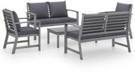 5-piece garden sofa with solid acacia cushion gray 3057783 3057783 - Garden Furniture