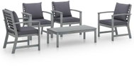 5-piece garden sofa with solid acacia cushion gray 3057785 3057785 - Garden Furniture