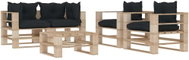 5-piece garden sofa made of pallets + anthracite cushions 3052248 3052248 - Garden Furniture