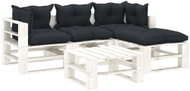 5-piece garden sofa made of pallets + anthracite cushions 3052381 3052381 - Garden Furniture