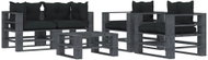 5-piece garden sofa made of pallets + anthracite cushions 3052536 3052536 - Garden Furniture