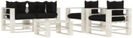 5-piece garden sofa made of pallets + black cushions wood 3052368 3052368 - Garden Furniture